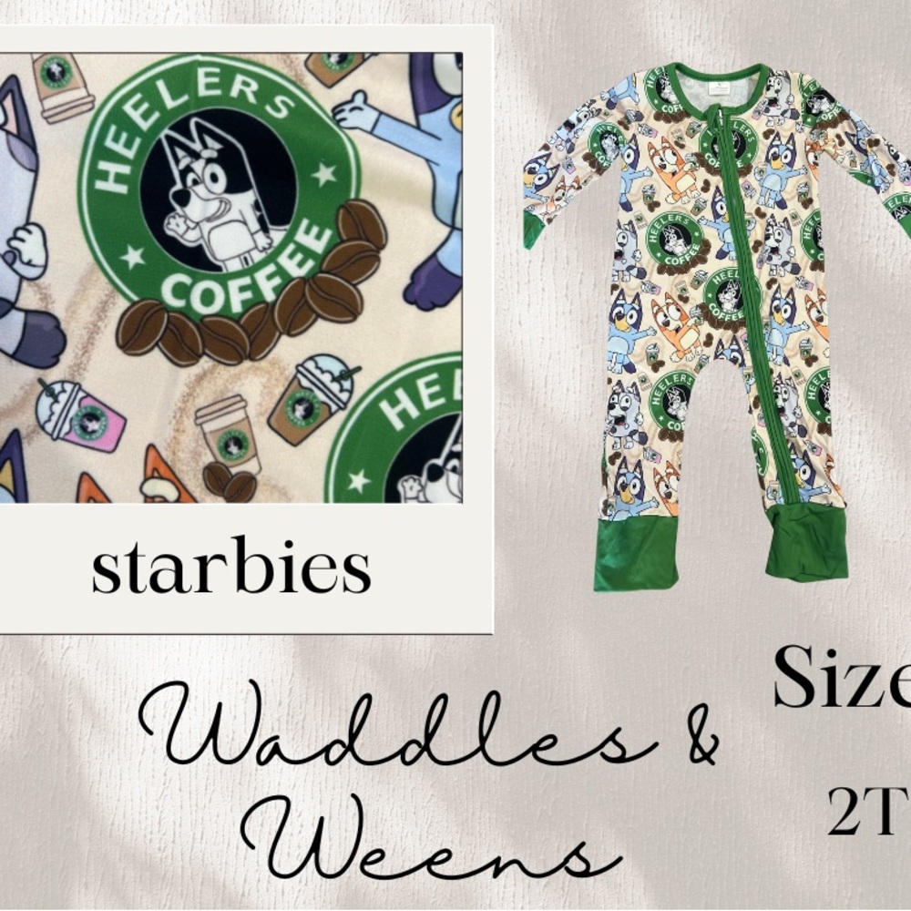 Kids One Piece Pajama - Green and White